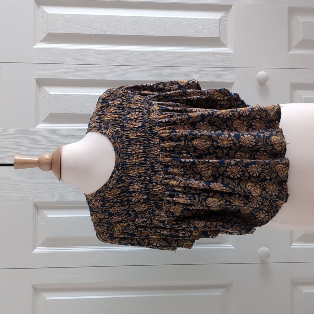 Free People Smocked Crop Top